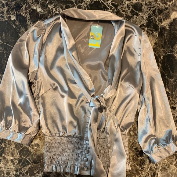 21 BRAND GREY WOVEN SHIRT SIZE S - Picture 5 of 10